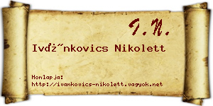 Ivánkovics Nikolett névjegykártya