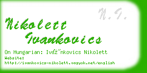 nikolett ivankovics business card